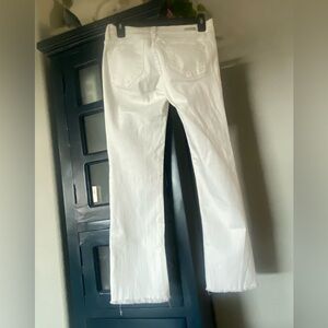 Principle cropped white jeans